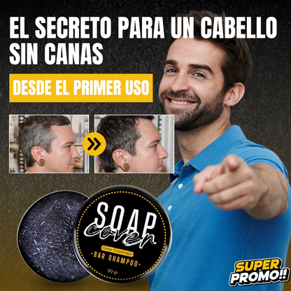 SOAP COVER™ NO MÁS CANAS EN TU PELO O BARBA - DEVUELVE EL COLOR NATURAL A TU PELO