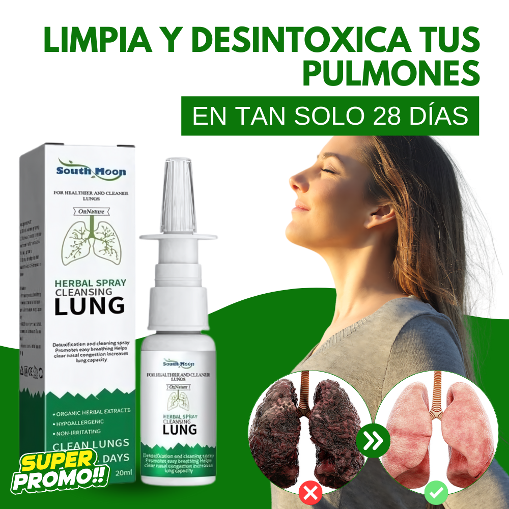 PULMOSPRAY® LIMPIA LOS RESTOS DE TABACO Y LA CONTAMINACIÓN DE TUS PULMONES EN 28 DÍAS