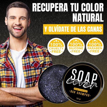 SOAP COVER™ NO MÁS CANAS EN TU PELO O BARBA - DEVUELVE EL COLOR NATURAL A TU PELO