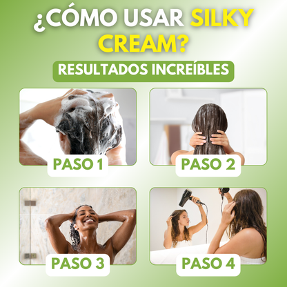 1 + 1 GRATIS | SILKY CREAM® ALISADO JAPONÉS A BASE DE KERATINA QUE NO ENCRESPA Y NUTRE TU CABELLO SIN SALIR DE CASA