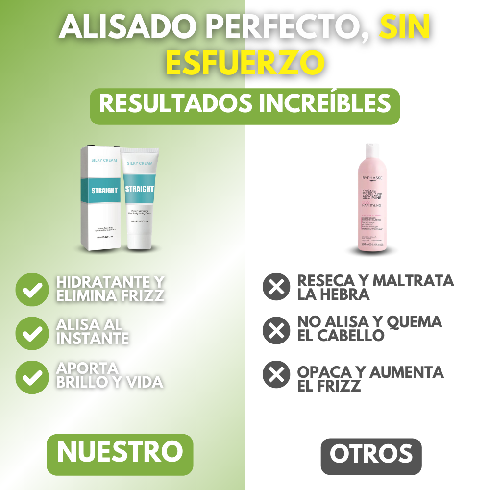 1 + 1 GRATIS | SILKY CREAM® ALISADO JAPONÉS A BASE DE KERATINA QUE NO ENCRESPA Y NUTRE TU CABELLO SIN SALIR DE CASA